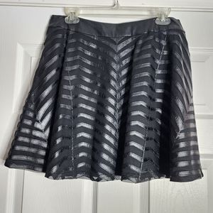 Black Cutesy Faux Leather Guess Skirt Size Large